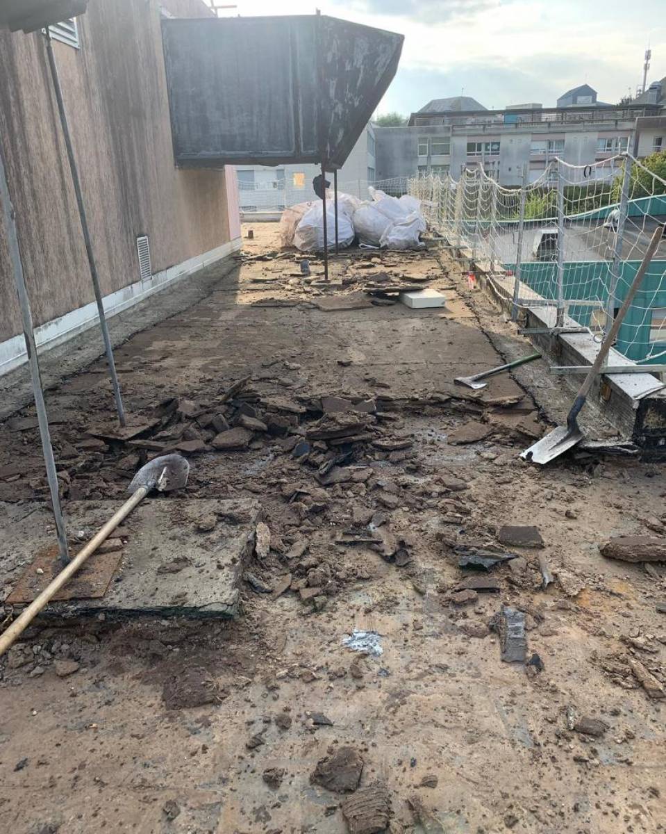Rénovation de toit terrasse sur immeuble proche de Fécamp 76